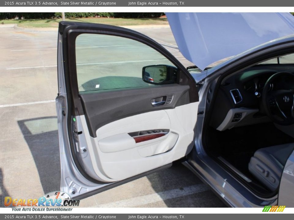 2015 Acura TLX 3.5 Advance Slate Silver Metallic / Graystone Photo #10