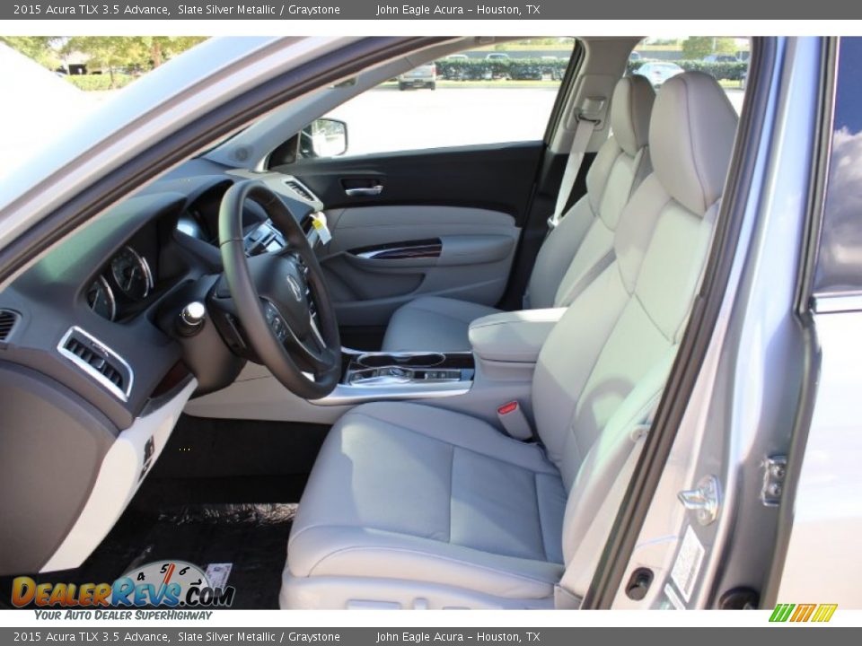 2015 Acura TLX 3.5 Advance Slate Silver Metallic / Graystone Photo #11