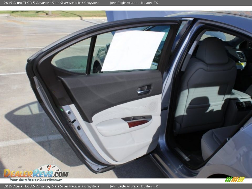 2015 Acura TLX 3.5 Advance Slate Silver Metallic / Graystone Photo #12