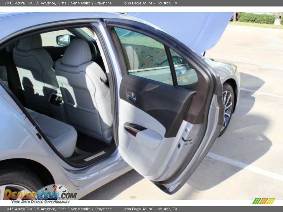 2015 Acura TLX 3.5 Advance Slate Silver Metallic / Graystone Photo #16