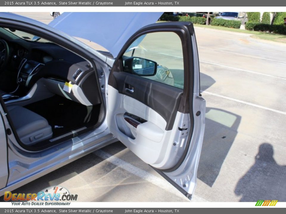 2015 Acura TLX 3.5 Advance Slate Silver Metallic / Graystone Photo #18