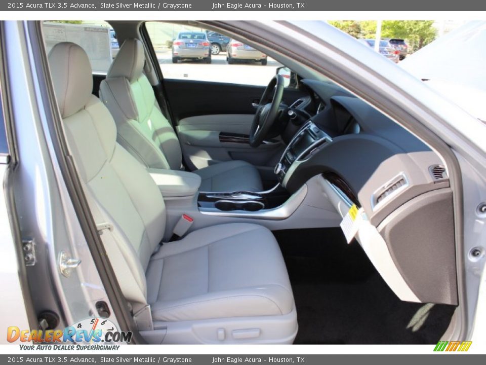 2015 Acura TLX 3.5 Advance Slate Silver Metallic / Graystone Photo #19