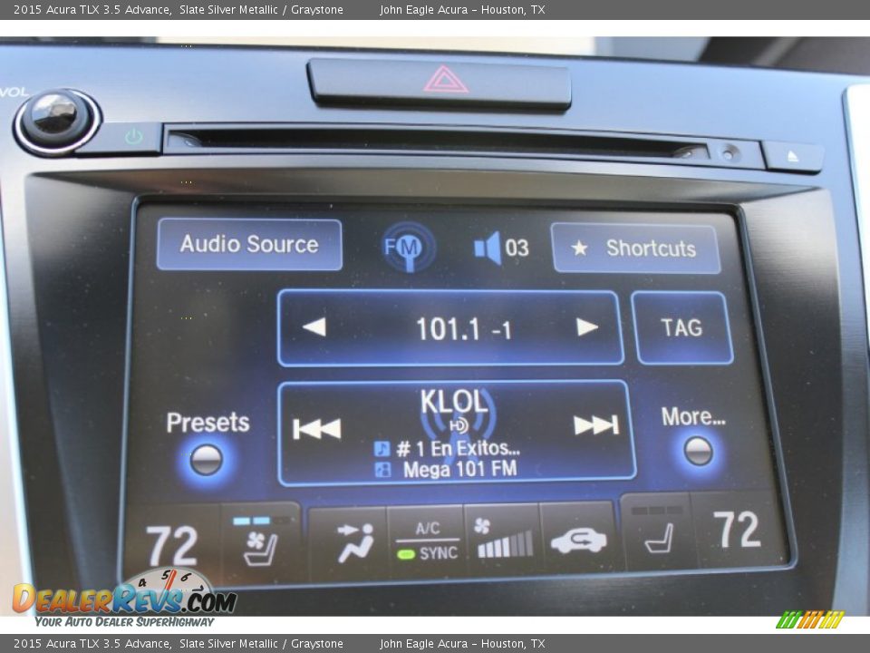 2015 Acura TLX 3.5 Advance Slate Silver Metallic / Graystone Photo #31