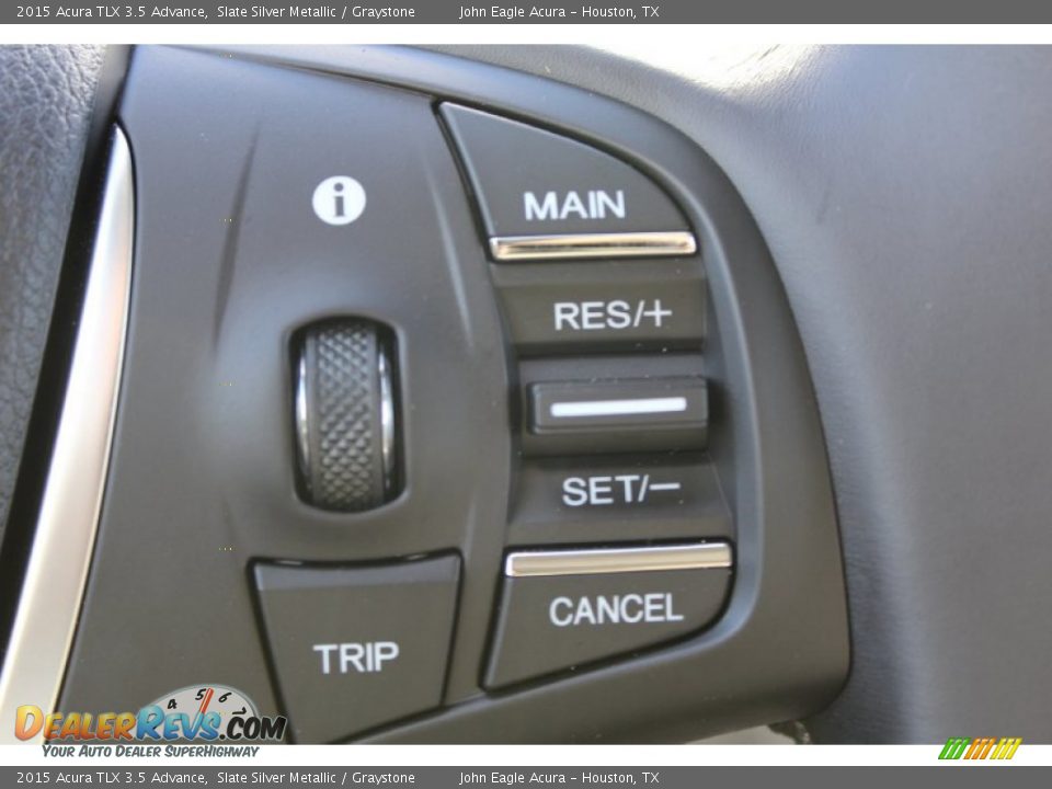 2015 Acura TLX 3.5 Advance Slate Silver Metallic / Graystone Photo #35