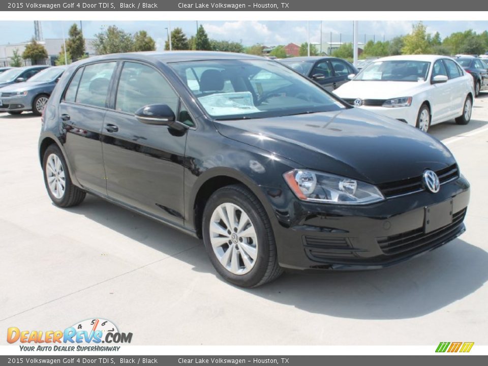 2015 Volkswagen Golf 4 Door TDI S Black / Black Photo #1