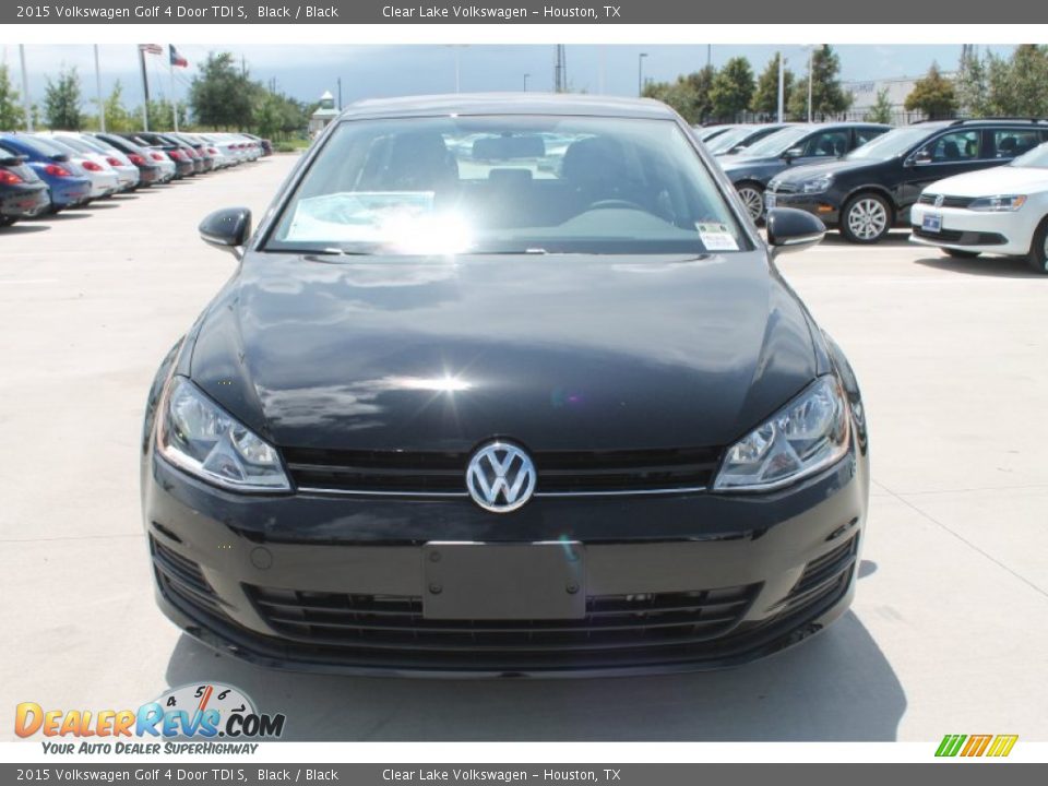 2015 Volkswagen Golf 4 Door TDI S Black / Black Photo #2