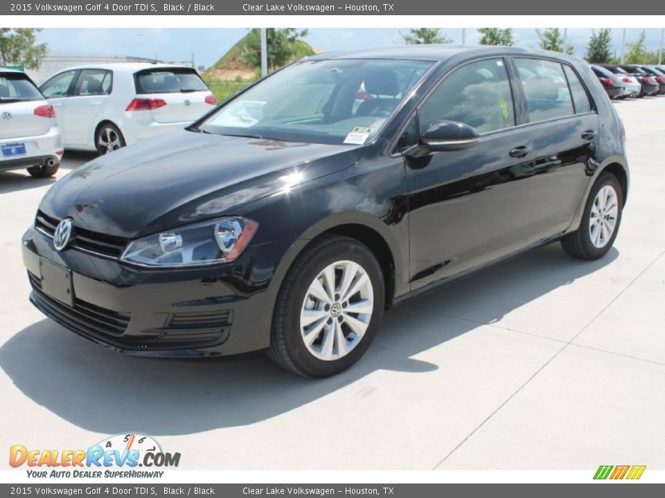 2015 Volkswagen Golf 4 Door TDI S Black / Black Photo #3