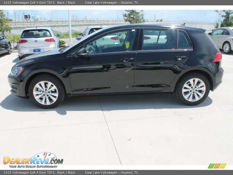 2015 Volkswagen Golf 4 Door TDI S Black / Black Photo #4