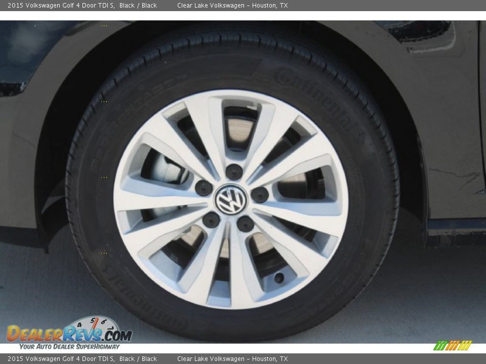 2015 Volkswagen Golf 4 Door TDI S Black / Black Photo #5