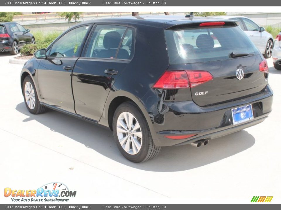 2015 Volkswagen Golf 4 Door TDI S Black / Black Photo #7