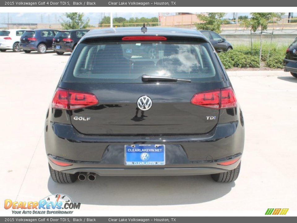 2015 Volkswagen Golf 4 Door TDI S Black / Black Photo #8