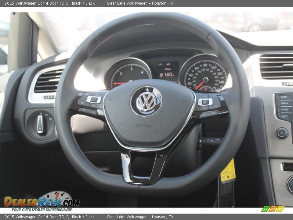 2015 Volkswagen Golf 4 Door TDI S Black / Black Photo #22