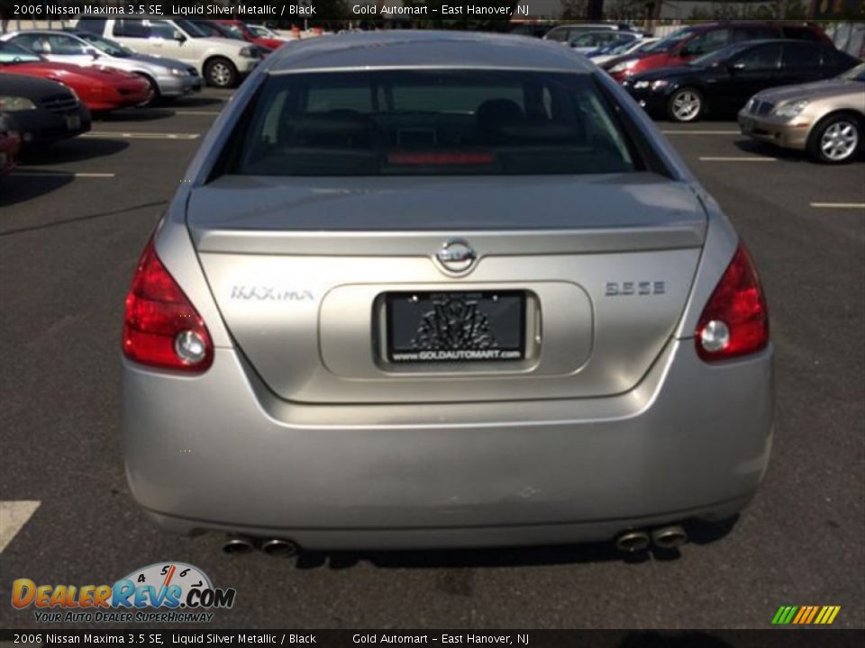 2006 Nissan Maxima 3.5 SE Liquid Silver Metallic / Black Photo #8