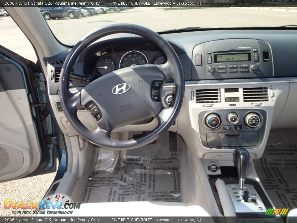 2006 Hyundai Sonata GLS Aquamarine Pearl / Gray Photo #15