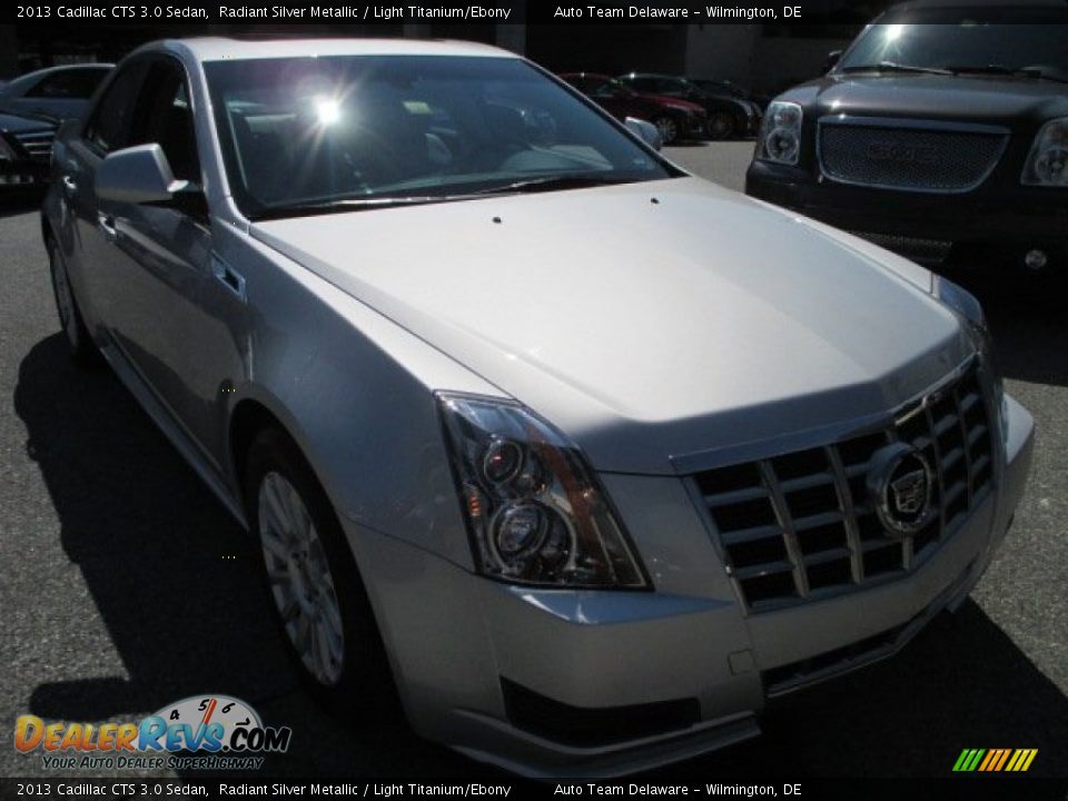 2013 Cadillac CTS 3.0 Sedan Radiant Silver Metallic / Light Titanium/Ebony Photo #8