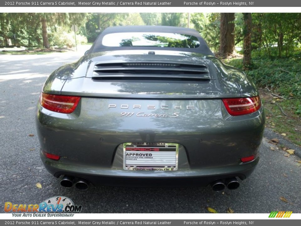 2012 Porsche 911 Carrera S Cabriolet Meteor Grey Metallic / Carrera Red Natural Leather Photo #5