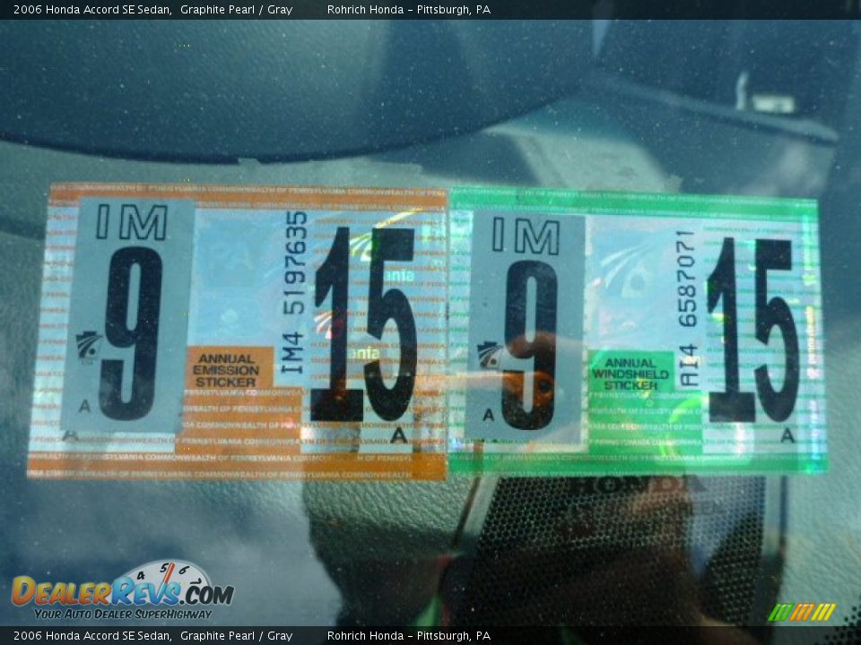 2006 Honda Accord SE Sedan Graphite Pearl / Gray Photo #18