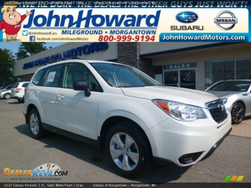 2015 Subaru Forester 2.5i Satin White Pearl / Gray Photo #1