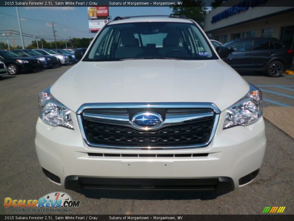 2015 Subaru Forester 2.5i Satin White Pearl / Gray Photo #2