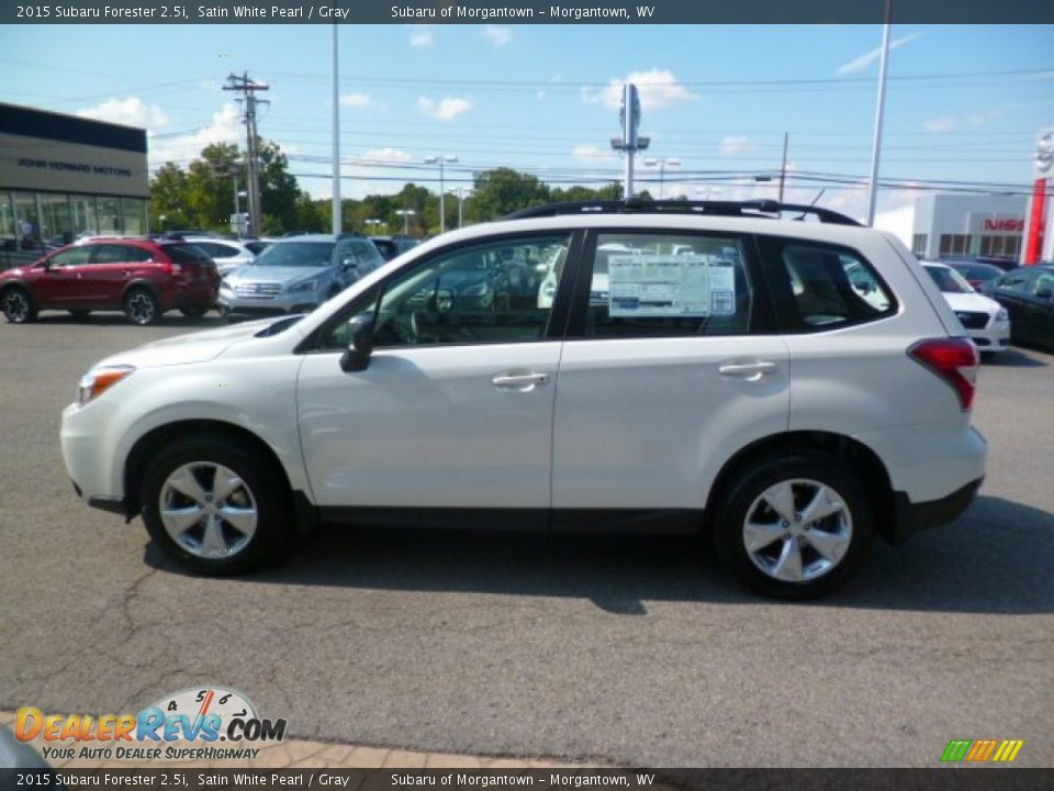 2015 Subaru Forester 2.5i Satin White Pearl / Gray Photo #4