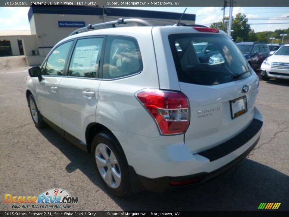 2015 Subaru Forester 2.5i Satin White Pearl / Gray Photo #5