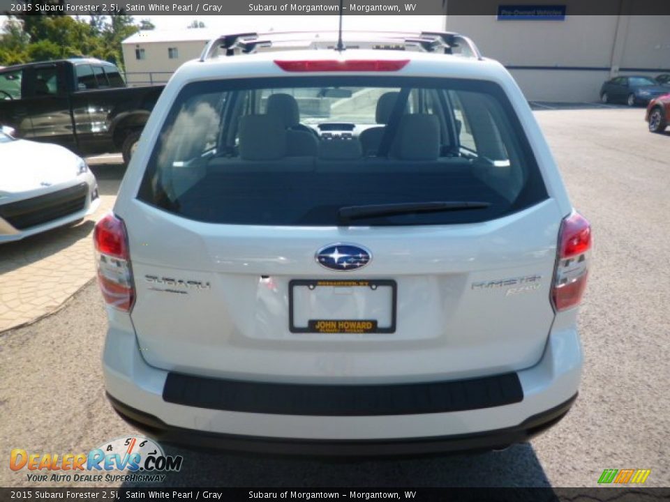 2015 Subaru Forester 2.5i Satin White Pearl / Gray Photo #6
