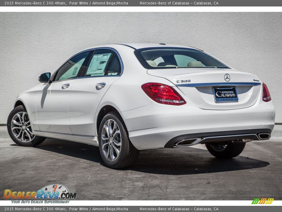 2015 Mercedes-Benz C 300 4Matic Polar White / Almond Beige/Mocha Photo #2