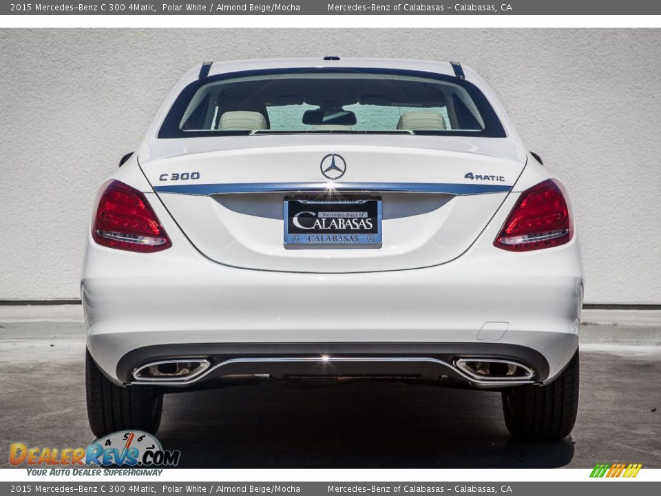 2015 Mercedes-Benz C 300 4Matic Polar White / Almond Beige/Mocha Photo #3
