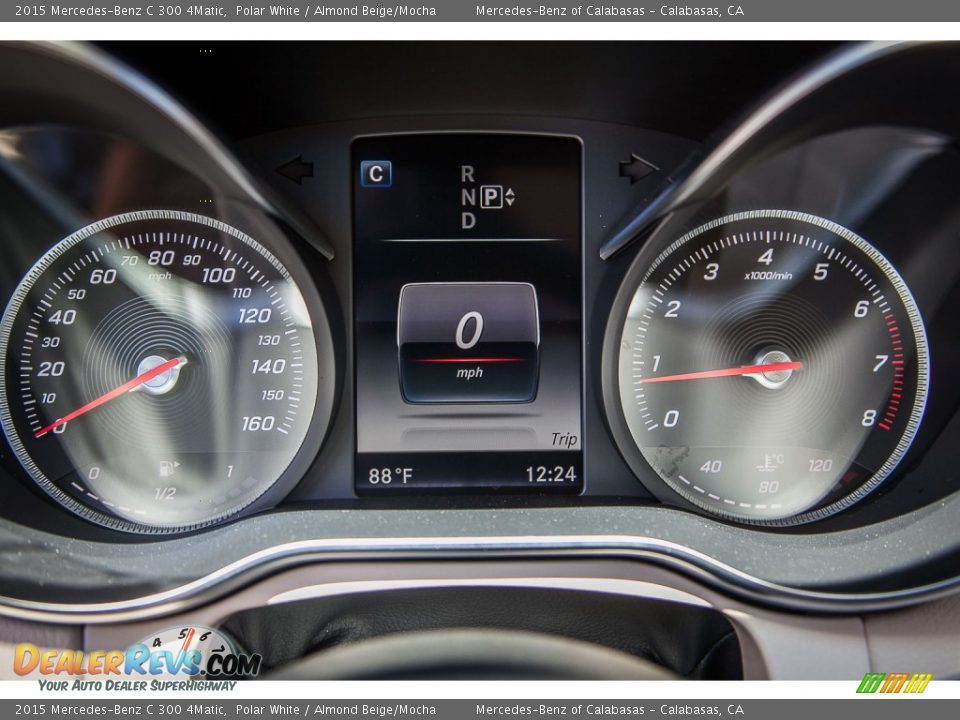 2015 Mercedes-Benz C 300 4Matic Polar White / Almond Beige/Mocha Photo #6