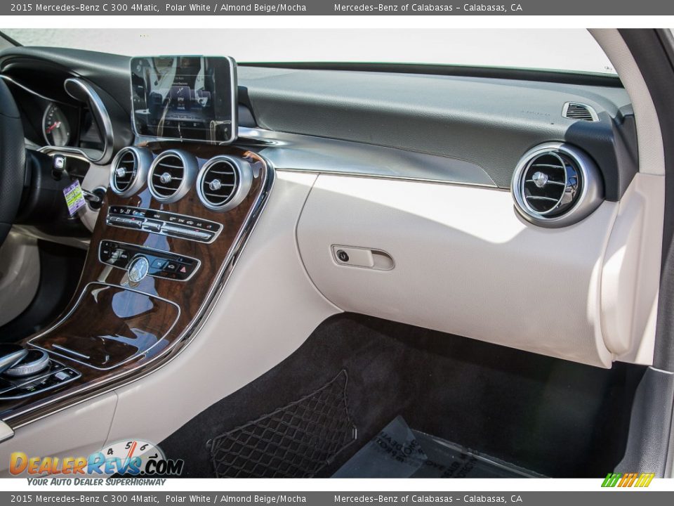 2015 Mercedes-Benz C 300 4Matic Polar White / Almond Beige/Mocha Photo #8
