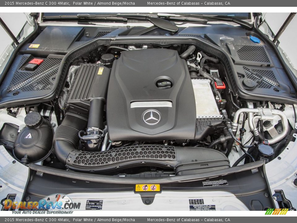 2015 Mercedes-Benz C 300 4Matic Polar White / Almond Beige/Mocha Photo #9