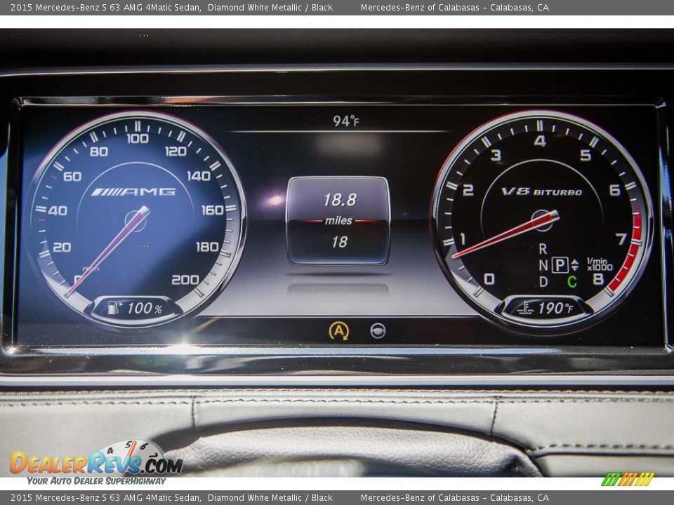 2015 Mercedes-Benz S 63 AMG 4Matic Sedan Gauges Photo #6