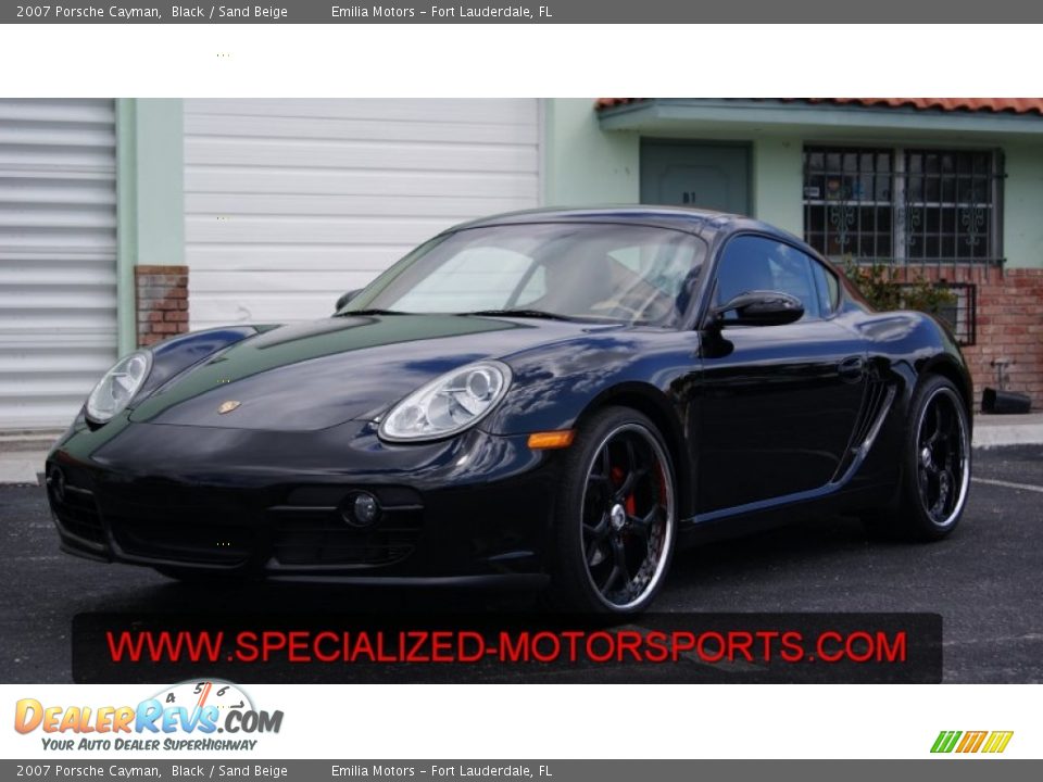2007 Porsche Cayman Black / Sand Beige Photo #1