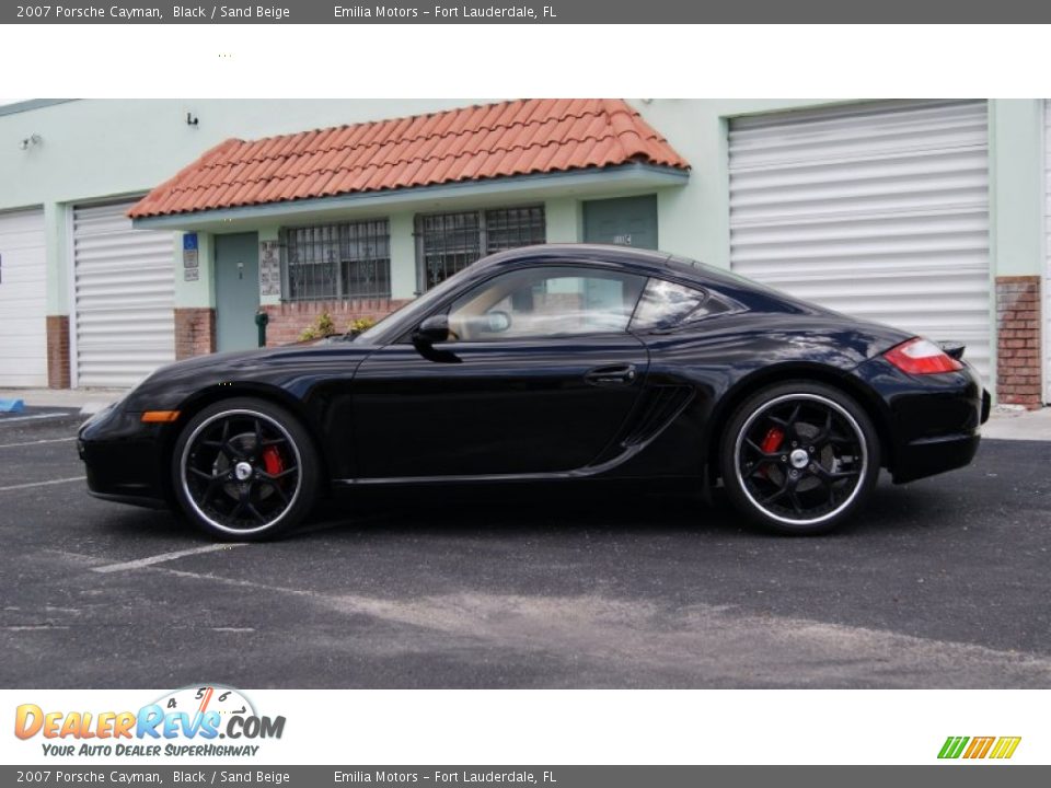 2007 Porsche Cayman Black / Sand Beige Photo #3