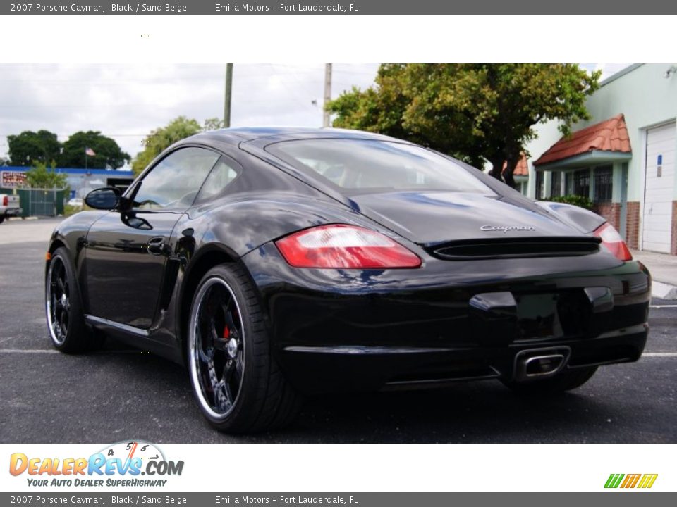 2007 Porsche Cayman Black / Sand Beige Photo #4