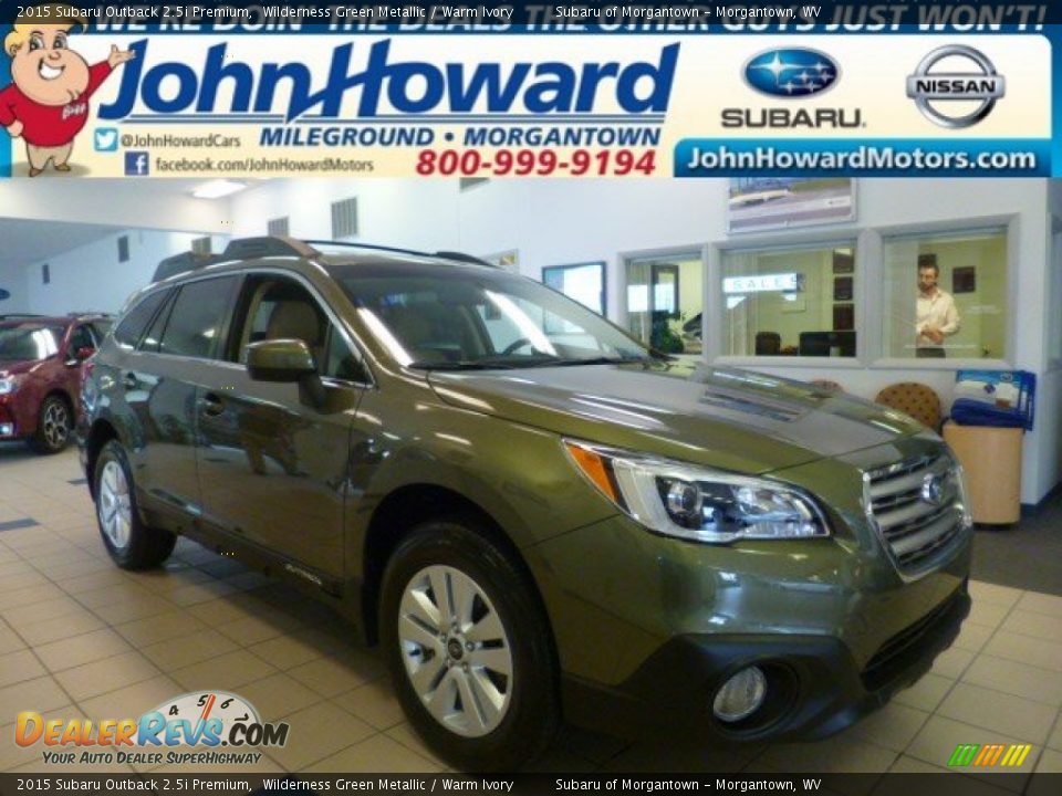 2015 Subaru Outback 2.5i Premium Wilderness Green Metallic / Warm Ivory Photo #1