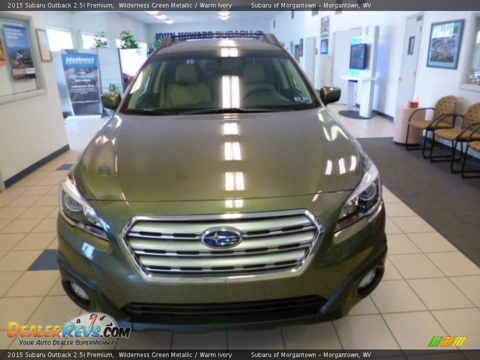 2015 Subaru Outback 2.5i Premium Wilderness Green Metallic / Warm Ivory Photo #2