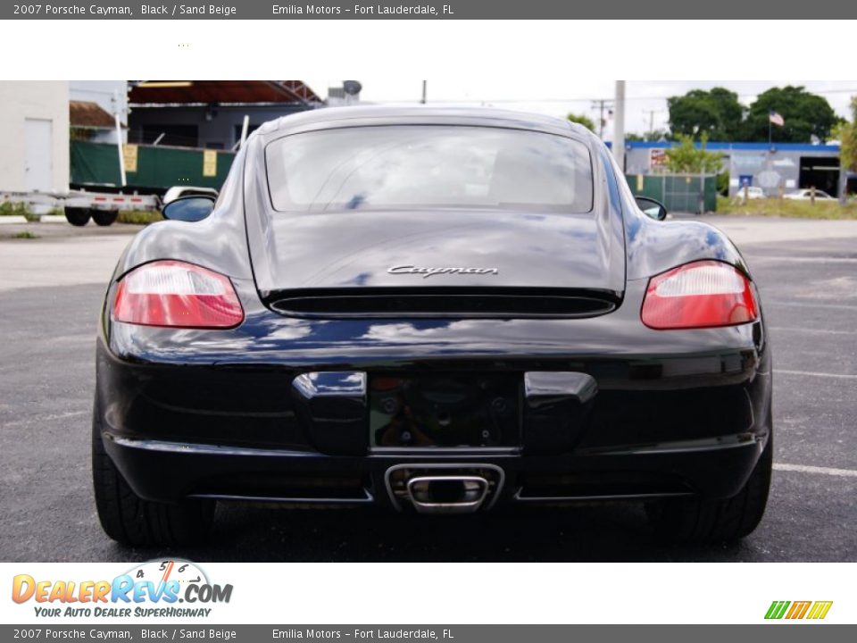 2007 Porsche Cayman Black / Sand Beige Photo #5