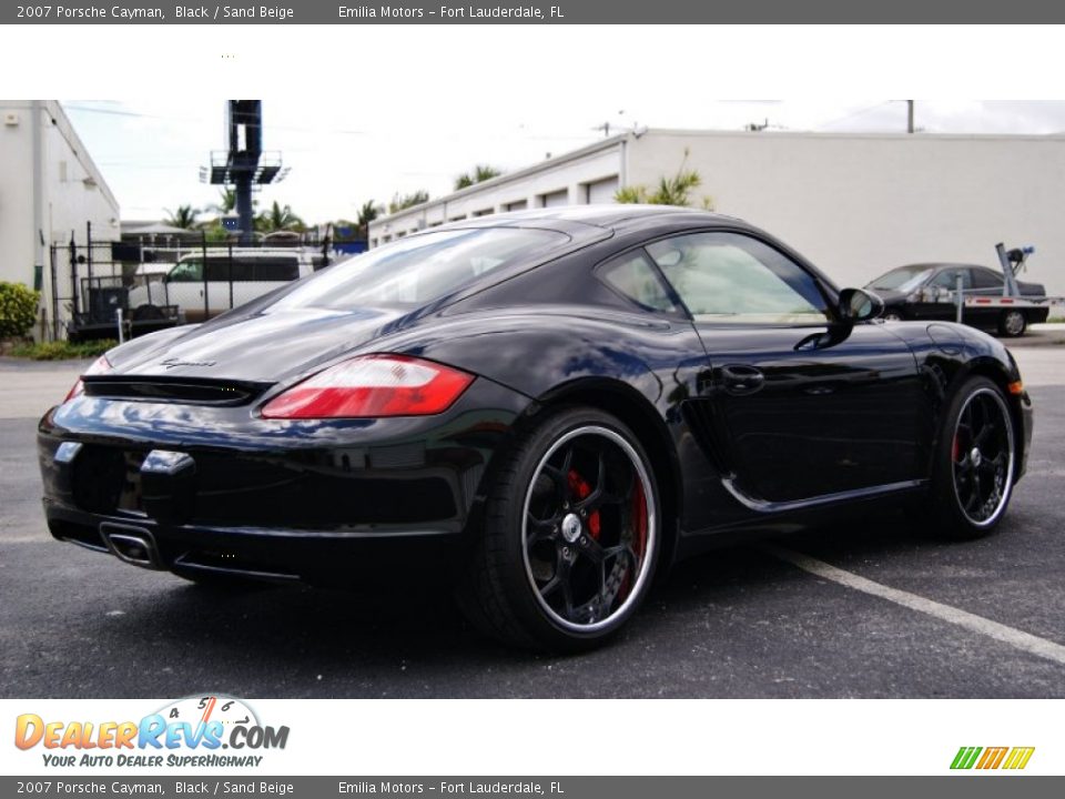 2007 Porsche Cayman Black / Sand Beige Photo #6