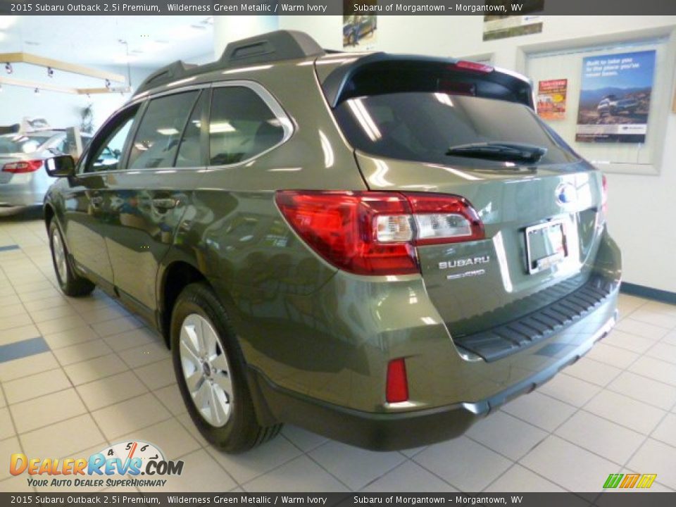 2015 Subaru Outback 2.5i Premium Wilderness Green Metallic / Warm Ivory Photo #4