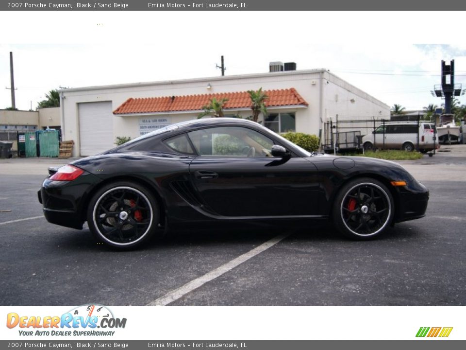 2007 Porsche Cayman Black / Sand Beige Photo #7