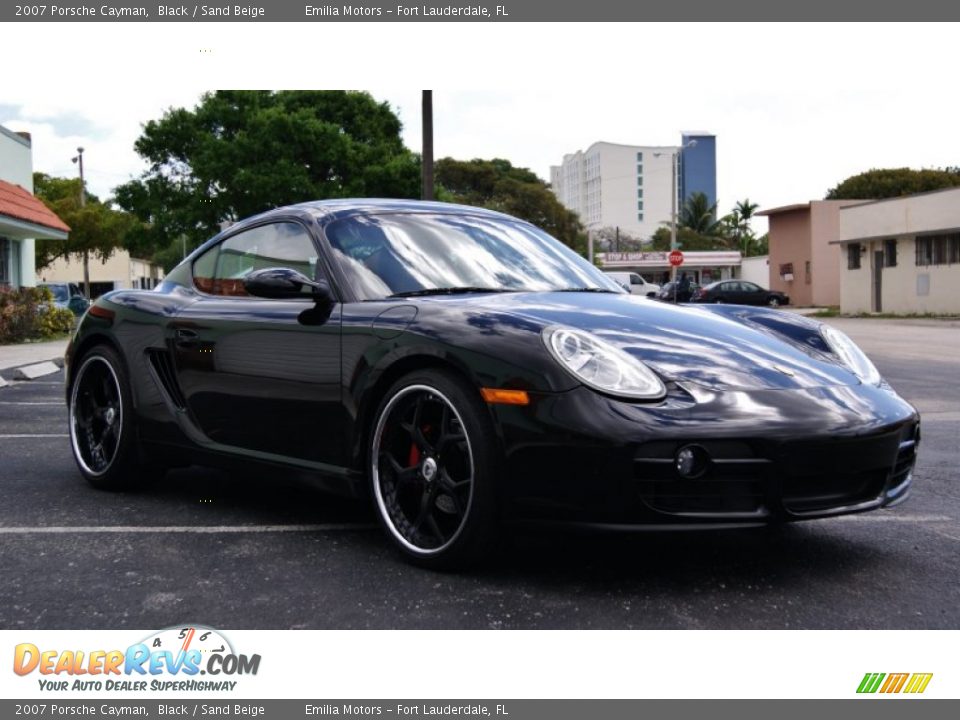 2007 Porsche Cayman Black / Sand Beige Photo #8