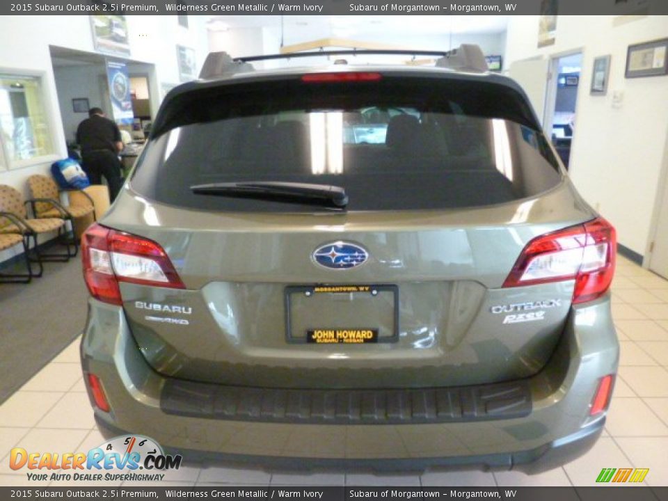 2015 Subaru Outback 2.5i Premium Wilderness Green Metallic / Warm Ivory Photo #5
