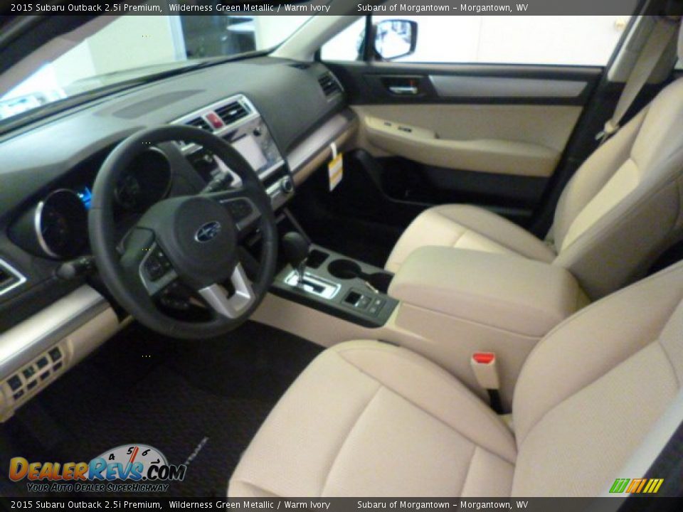 2015 Subaru Outback 2.5i Premium Wilderness Green Metallic / Warm Ivory Photo #15