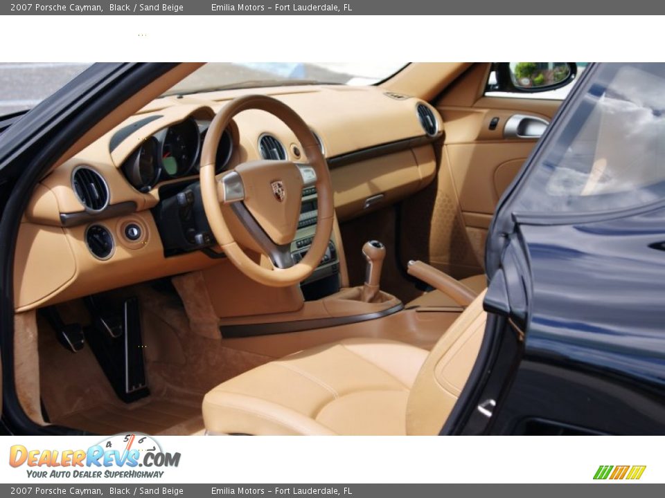 2007 Porsche Cayman Black / Sand Beige Photo #19