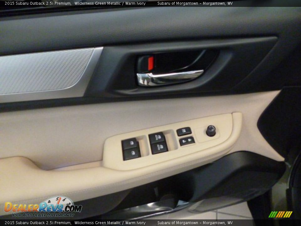 2015 Subaru Outback 2.5i Premium Wilderness Green Metallic / Warm Ivory Photo #16