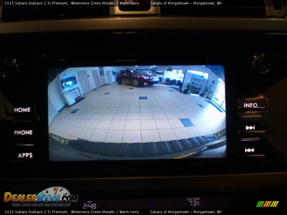 2015 Subaru Outback 2.5i Premium Wilderness Green Metallic / Warm Ivory Photo #18