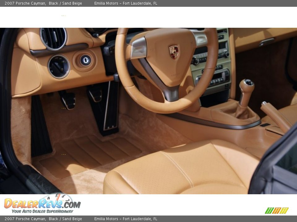 2007 Porsche Cayman Black / Sand Beige Photo #21