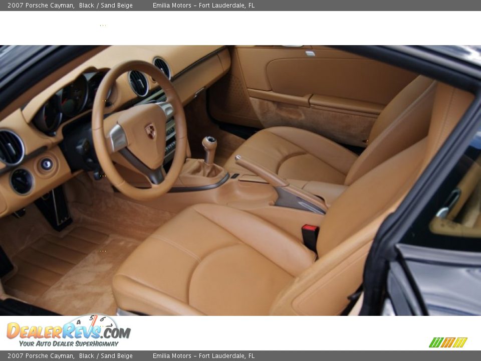2007 Porsche Cayman Black / Sand Beige Photo #22