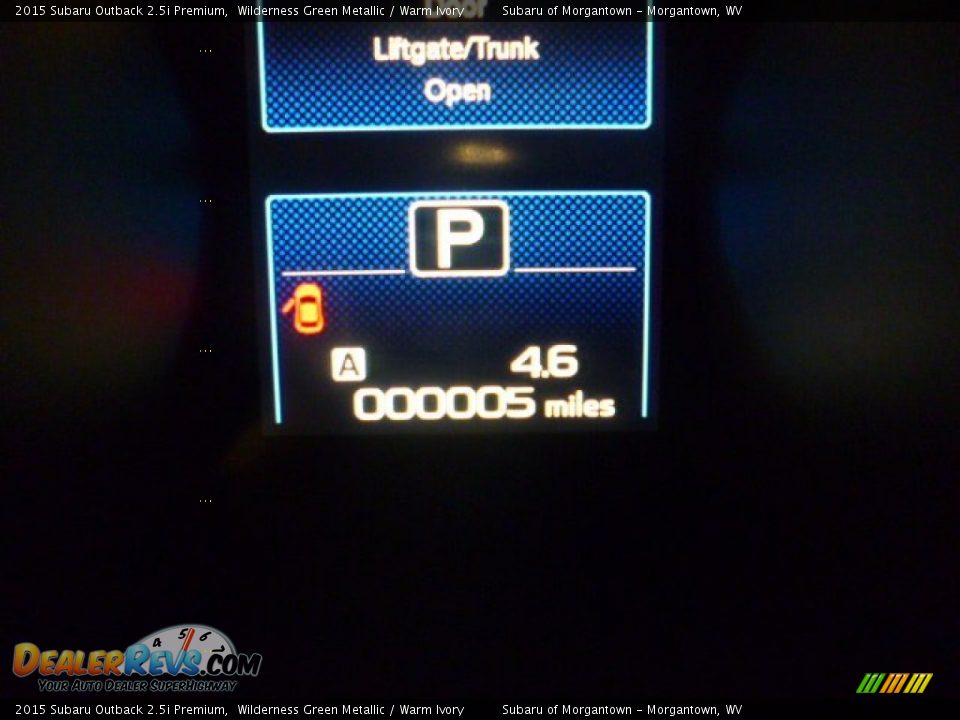 2015 Subaru Outback 2.5i Premium Wilderness Green Metallic / Warm Ivory Photo #20